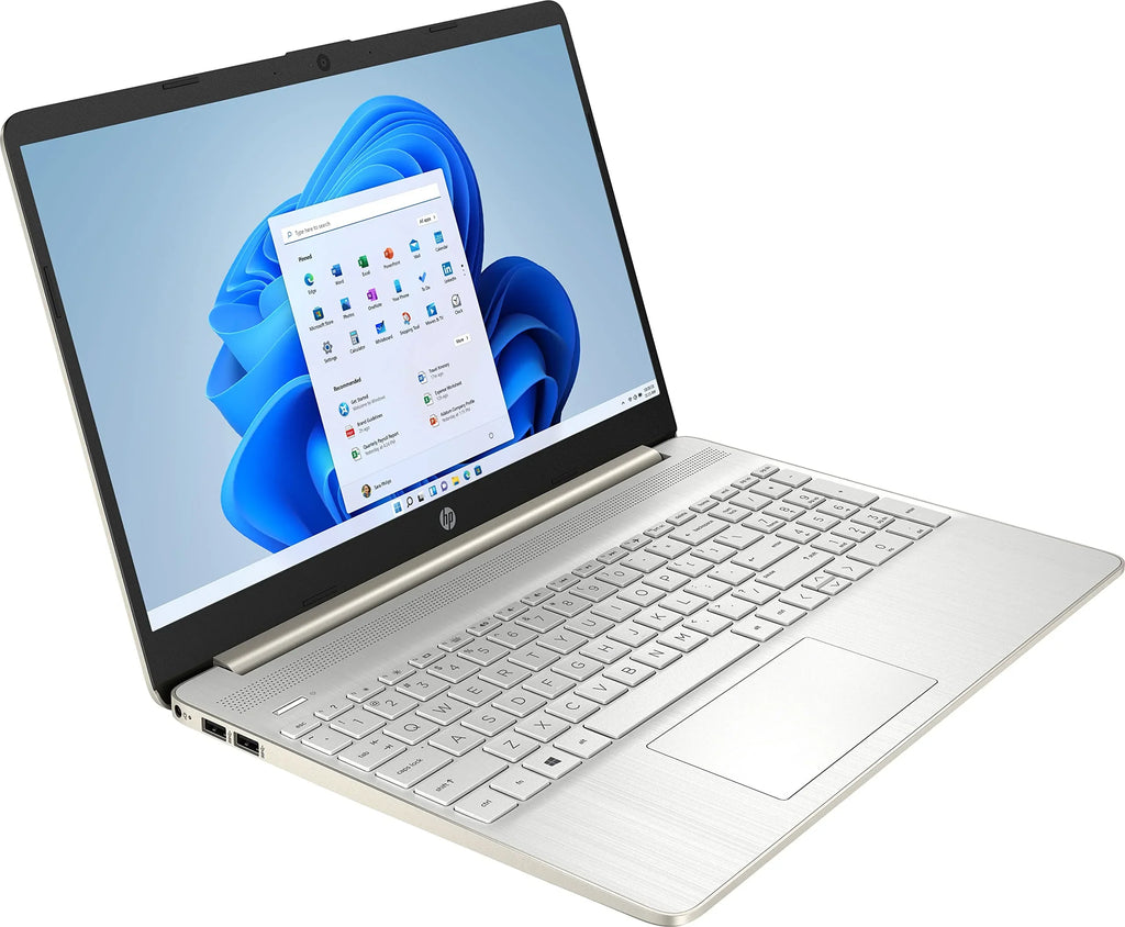 HP 2022 15.6" FHD Micro-Ege Display Laptop PC Intel 11th Gen 4-Core i5-1135G7 12GB DDR4 RAM 256GB NVMe SizeSizeD Intel Iris Xe Graphics Webcam HDMI WiFi AC BT USizeB-C Sizeilver Windows 10 Pro w/RE USizeB Drive