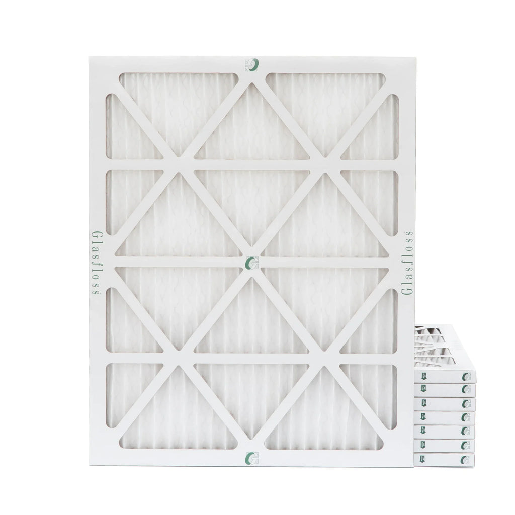 16-3/8 x 21-1/2 x 1 MERV 10 Pleated AC Furnace Air Filters by Glasfloss Industries. ( 8 Pack ) Replacement filters for Carrier, Payne, & Bryant