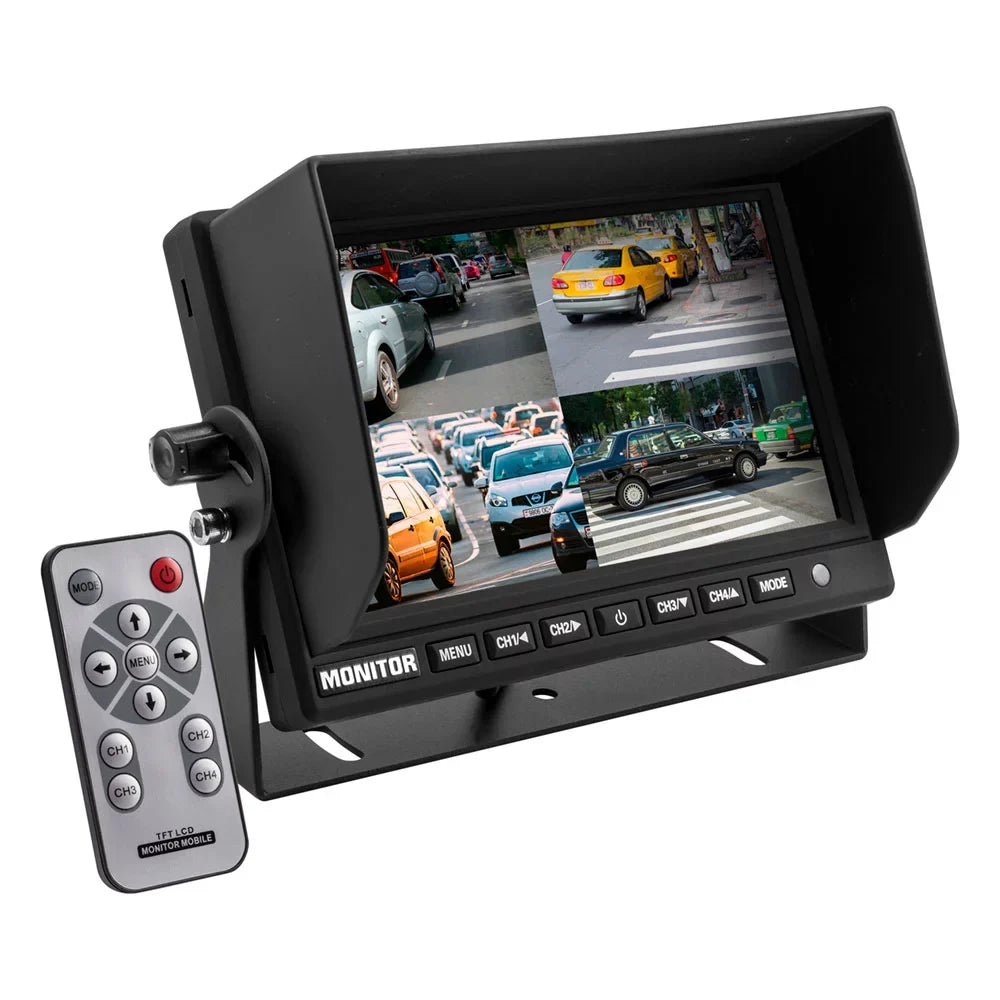 iBeam TE-7VSize-4 Universal 7" Color LCD Sizecreen Monitor with Quad Camera Input