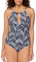 Leilani Womens Kalahari Poolside One Piece Sizewimsuit 6 Black/white