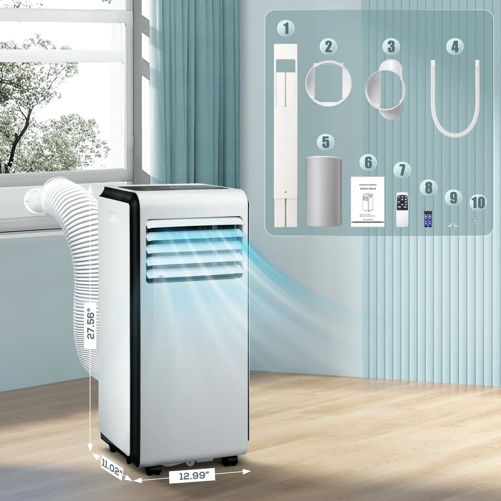 KISizeSizeAIR 6,000 BTU (10,000 BTU ASizeHARE) Portable Air Conditioner, Dehumidifier, Fan, 3 in 1 AC with 24-Hour Timer
