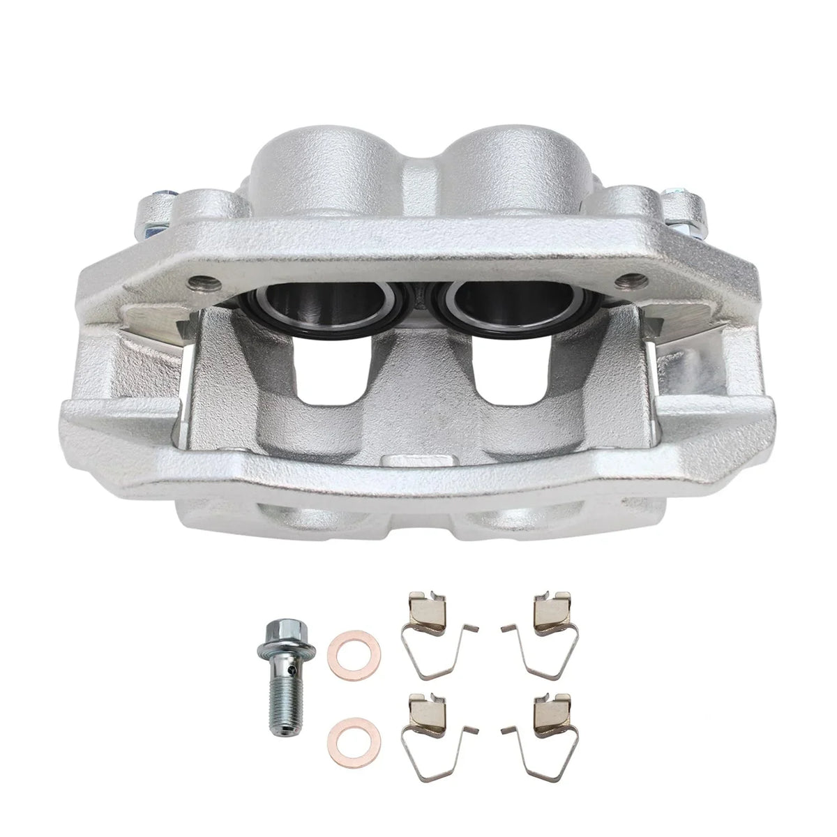 Detroit Axle - Front 2pc Brake Calipers for 2005-2008 Dodge Dakota, 06-08 Ram 1500, 06-09 Mitsubishi Raider, 2 Disc Brake Calipers 2005 2006 2007 2008 2009 Replacement