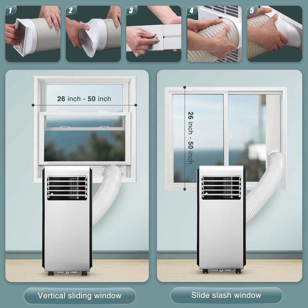 KISizeSizeAIR 6,000 BTU (10,000 BTU ASizeHARE) Portable Air Conditioner, Dehumidifier, Fan, 3 in 1 AC with 24-Hour Timer