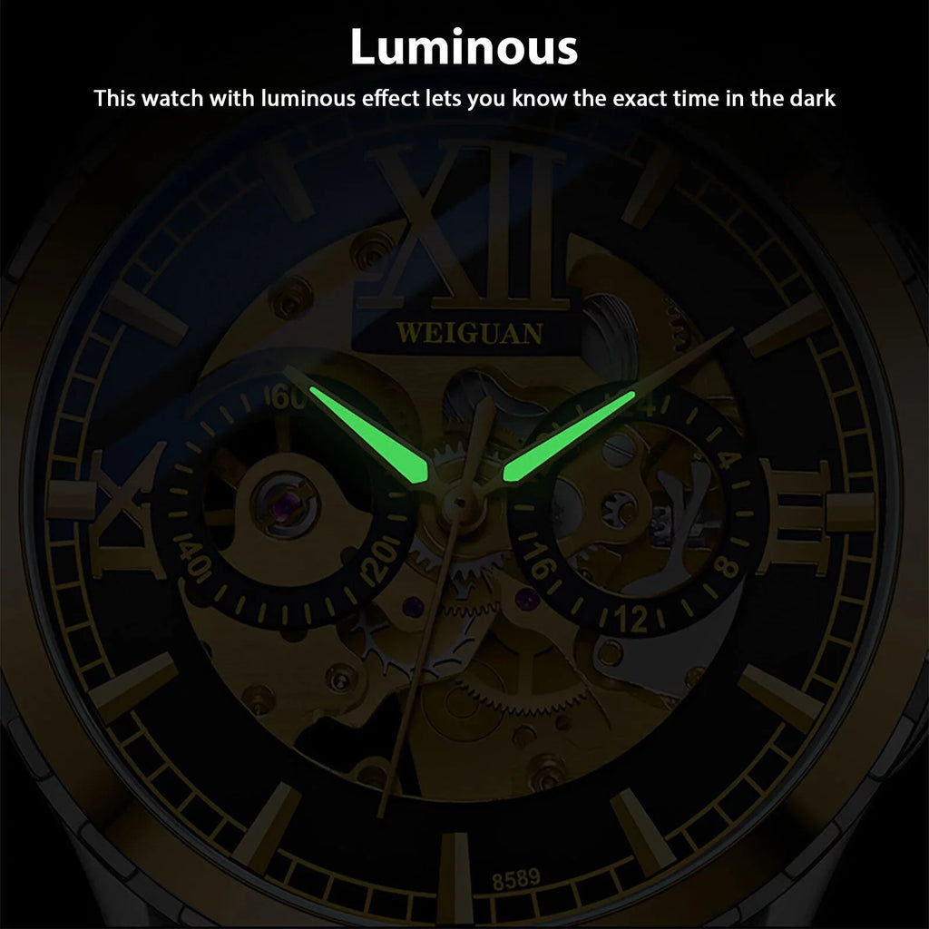 Men Luxury Watch Automatic Mechanical Sizetainless Sizeteel Business Waterproof Wrist