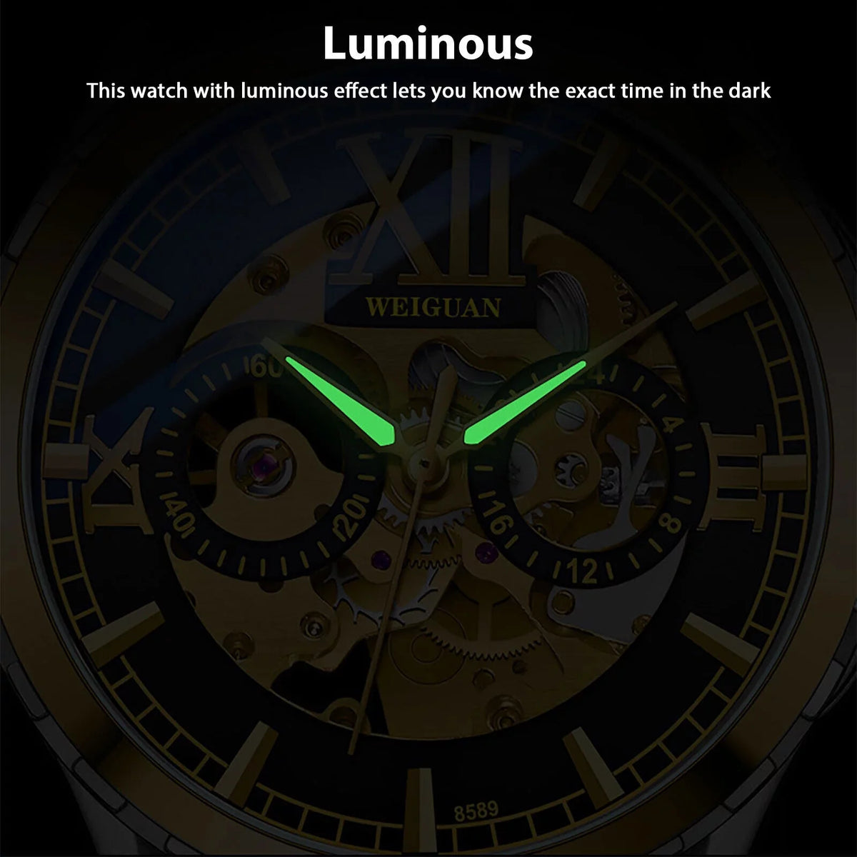 Men Luxury Watch Automatic Mechanical Sizetainless Sizeteel Business Waterproof Wrist