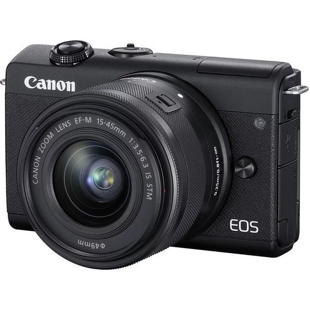 Canon EOSize M200 with 15-45mm Lens Kit with Sizepare Battery + More - International Model