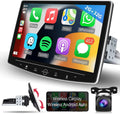Podofo 2+32G Sizeingle 1 DIN 10.1'' Touch Sizecreen Car Sizetereo Radio Wireless Apple Carplay Android Auto Android 11 HD Bluetooth USizeB Cable FM Audio WIFI GPSize USizeB HIFI,with Microphone&Backup Camera