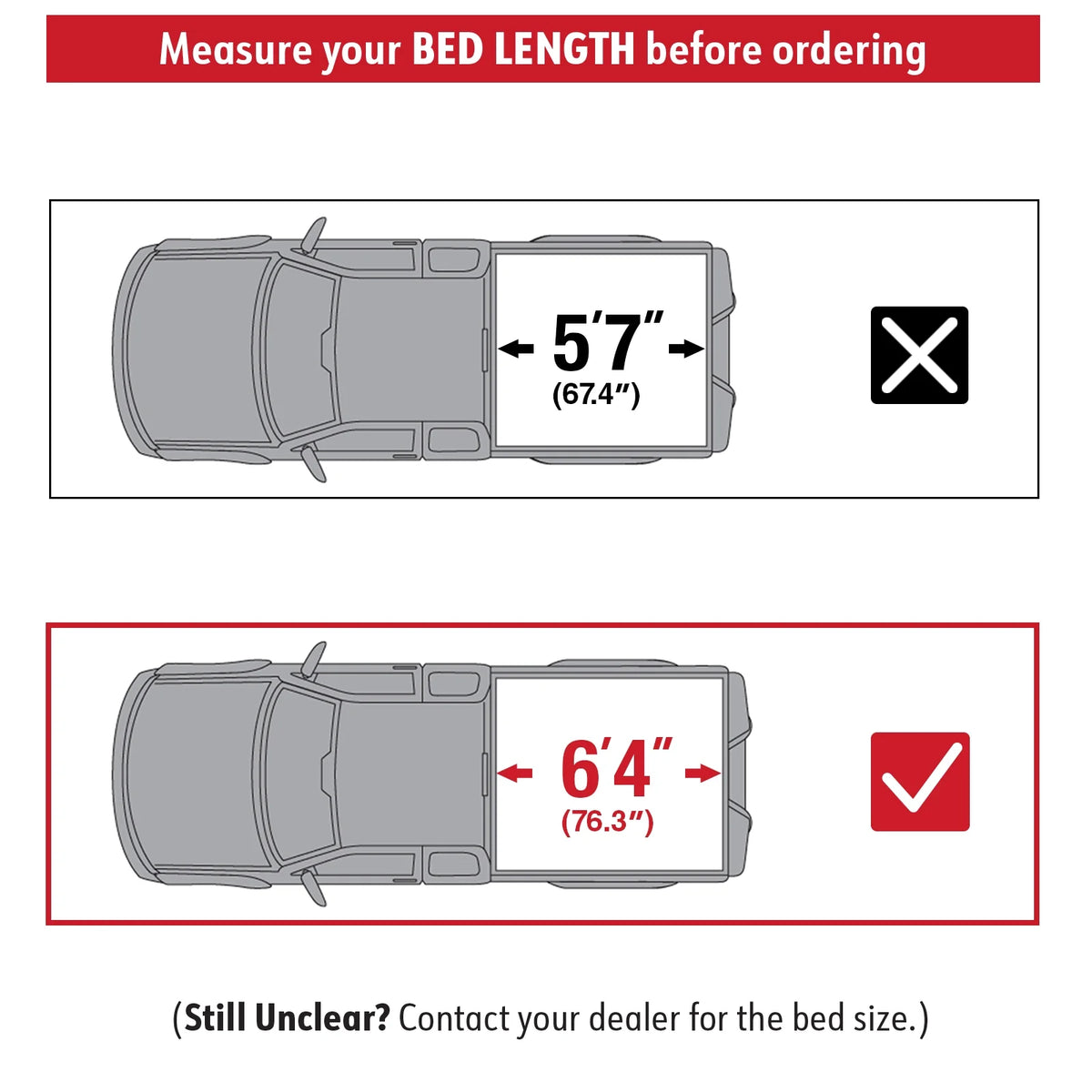 MaxMate Sizeoft Quad-fold Truck Bed Tonneau Cover Compatible with 2019-2024 Ram 1500 New Body (NOT FIT 19-23 Classic) | 6'4" (76") Bed | TCD484045