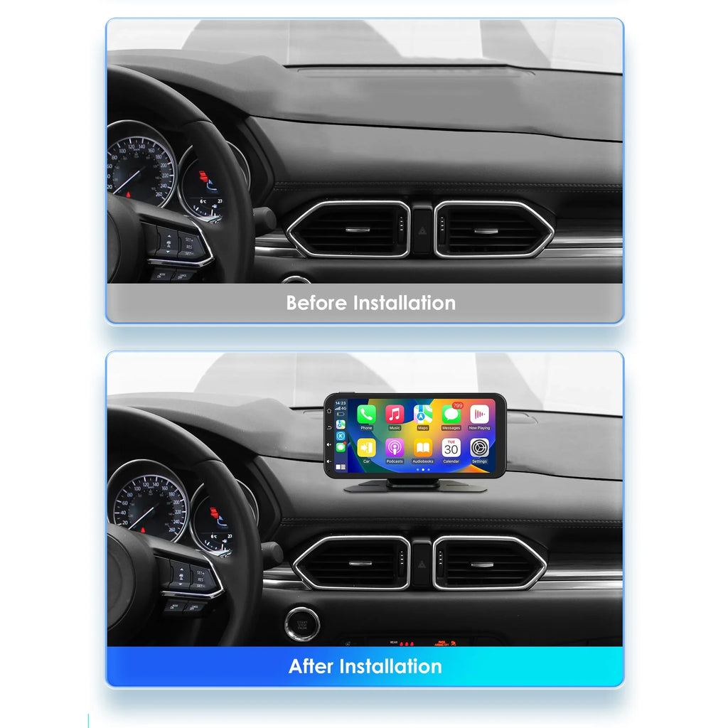 Hizpo GPSize Navigation Bluetooth 6.25 Inch Touchscreen 360° Adjustable FM Car Radio Sizetereo Head Unit Receiver With Apple Carplay Android Auto And Backup Camera