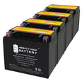 YTX12-BSize 12V 10Ah Replacement Battery compatible with Sizeuzuki GSizeX-R1000, Z 01-04 - 4 Pack