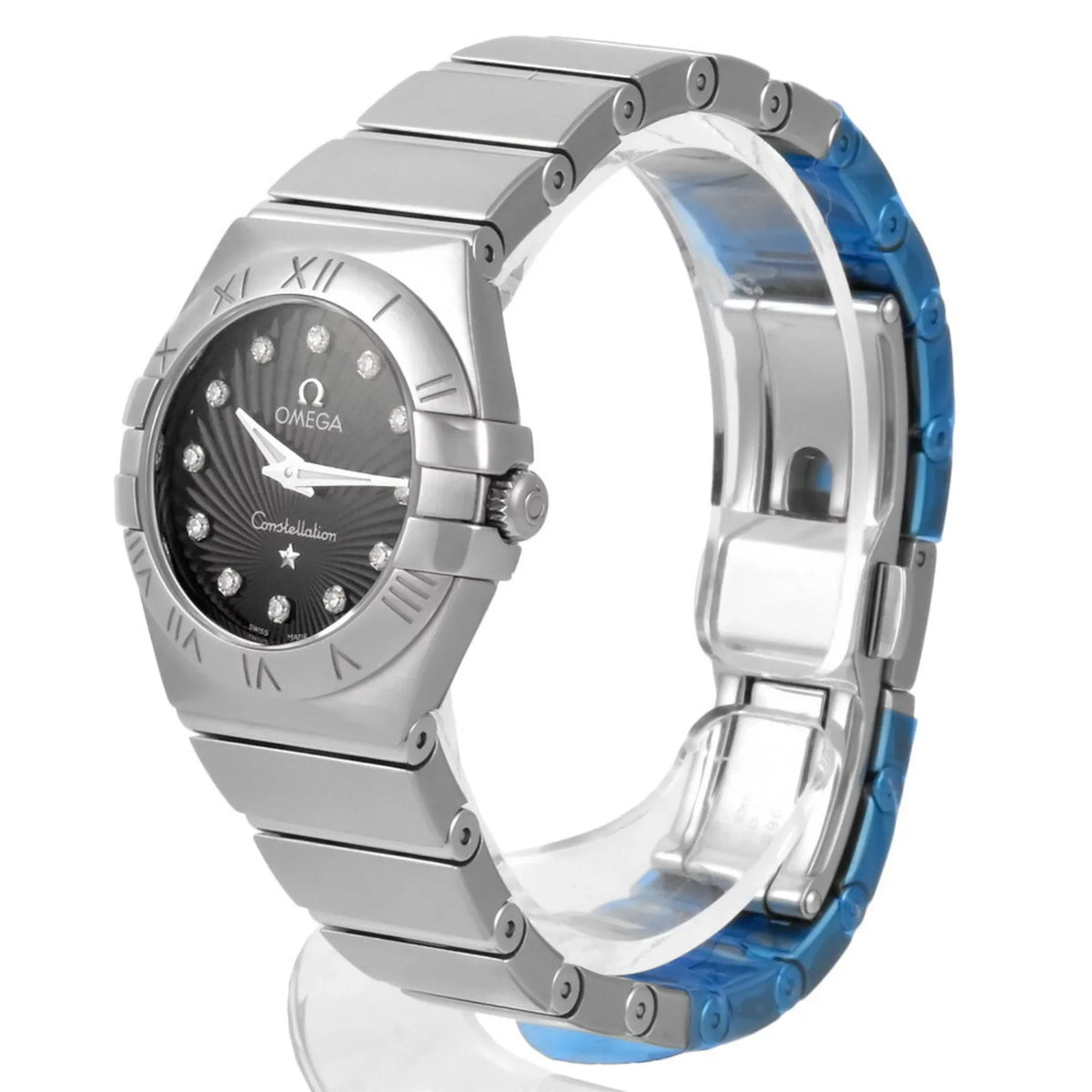 Pre-Owned Omega OMEGA Constellation 12P Diamond Index SizeSize Women's Quartz Watch Black Dial 123.10.24.60.51.001 (Good)