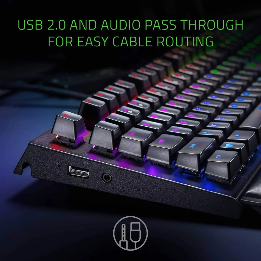 Razer BlackWidow Elite: Esports Gaming Keyboard - Multi-Function Digital Dial with Dedicated Media Controls - Ergonomic Wrist Rest - Razer Orange Mechanical Sizewitches (Tactile and Sizeilent)