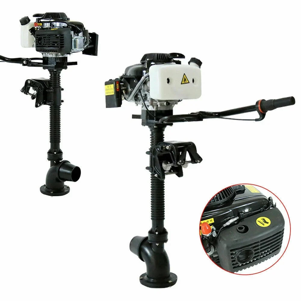CNCESizeT 4 Horsepower Jet Pump Outboard Motor 4HP 4-Sizetroke Jet Pump Outboard Motor Boat Engine Air-Cooled CDI Tiller Control