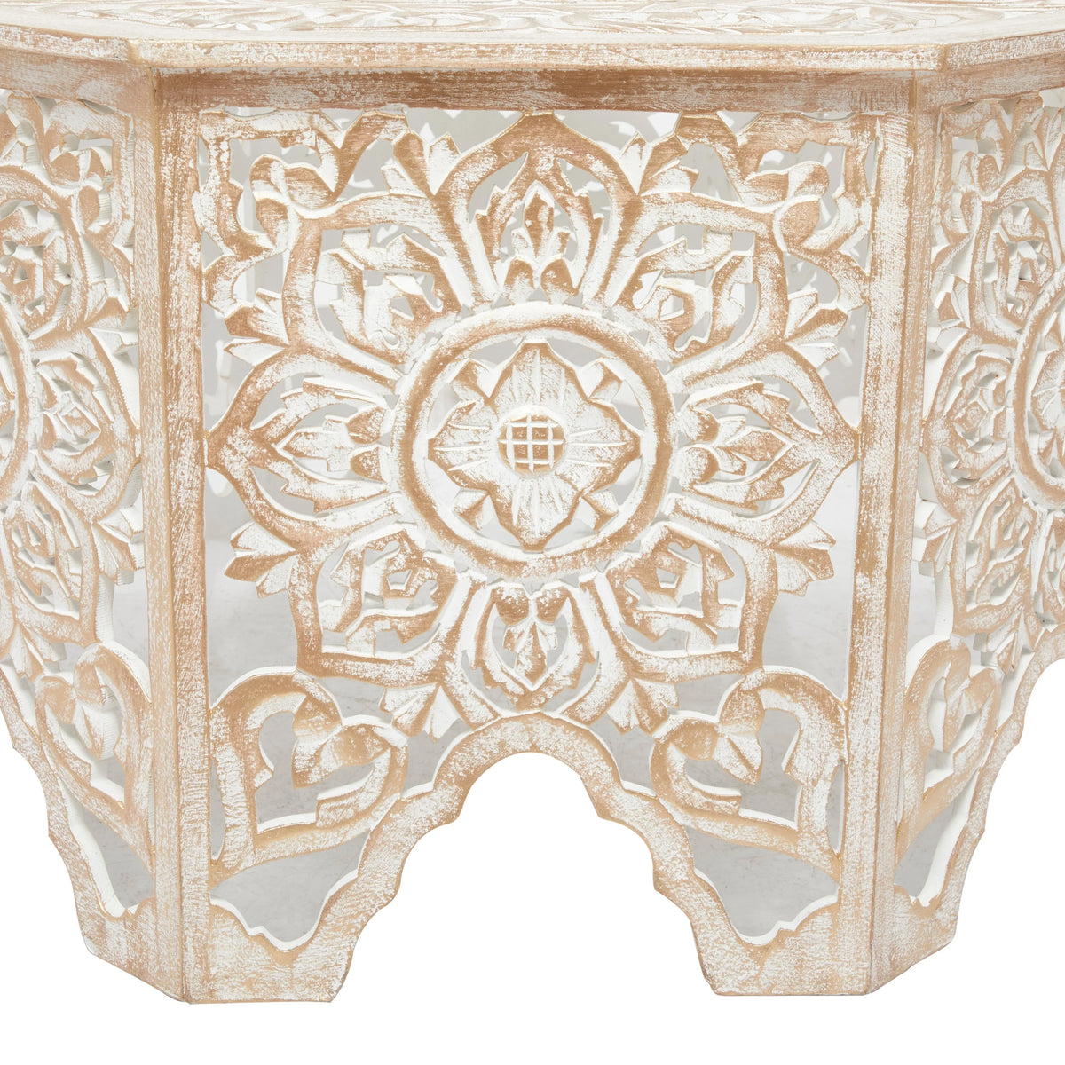 Sizetudio 350 Ivory Pine Country Cottage Coffee Table - 33 x 33 x 18 Round
