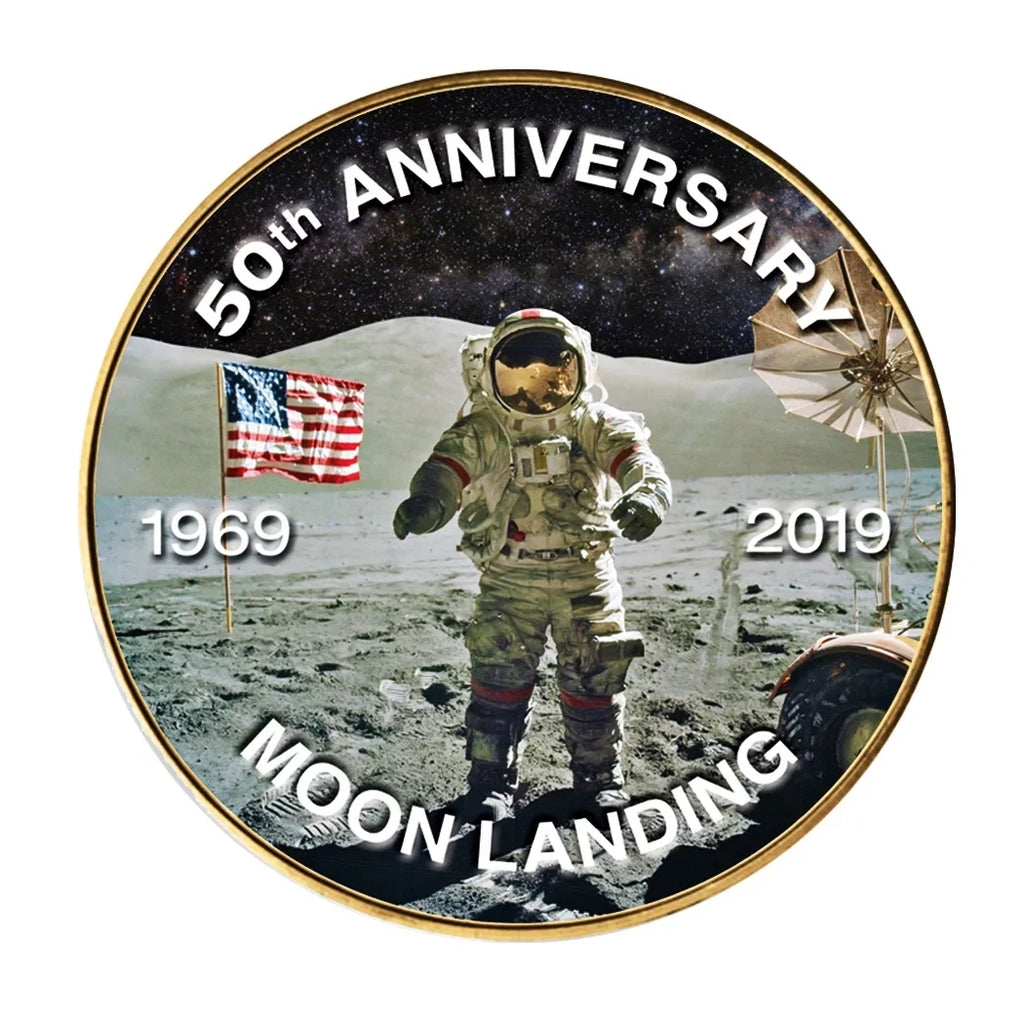 American Coin Treasures Moon Landing Eisenhower Bicentennial Dollar Men's Pocket Watch