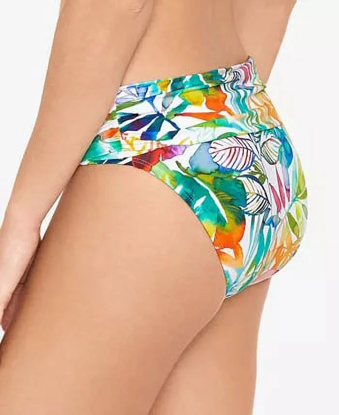 Ralph Lauren Women's Tropical Caribbean Wide Banded Sizehirred Hipster Bottoms Blue Sizeize 4