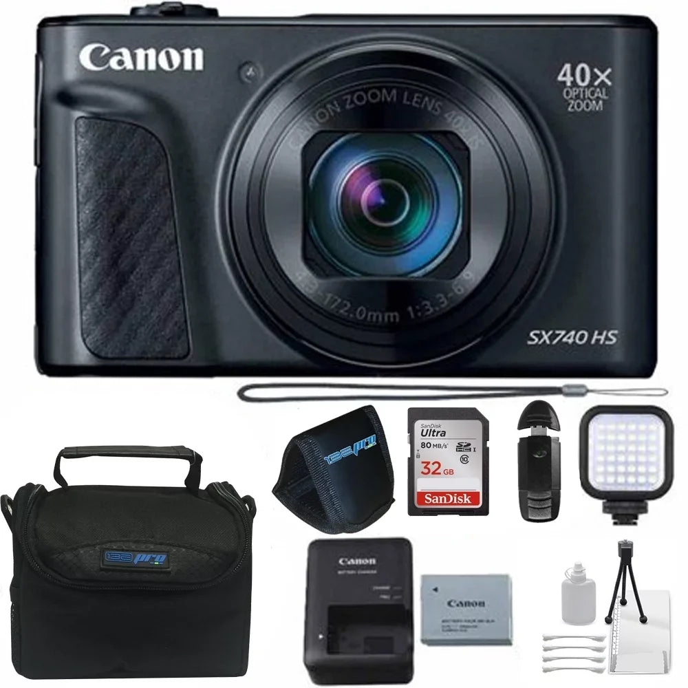 Canon PowerSizehot SizeX740 HSize Digital Camera 40x Optical Zoom with 32GB Buzz-photo Kit