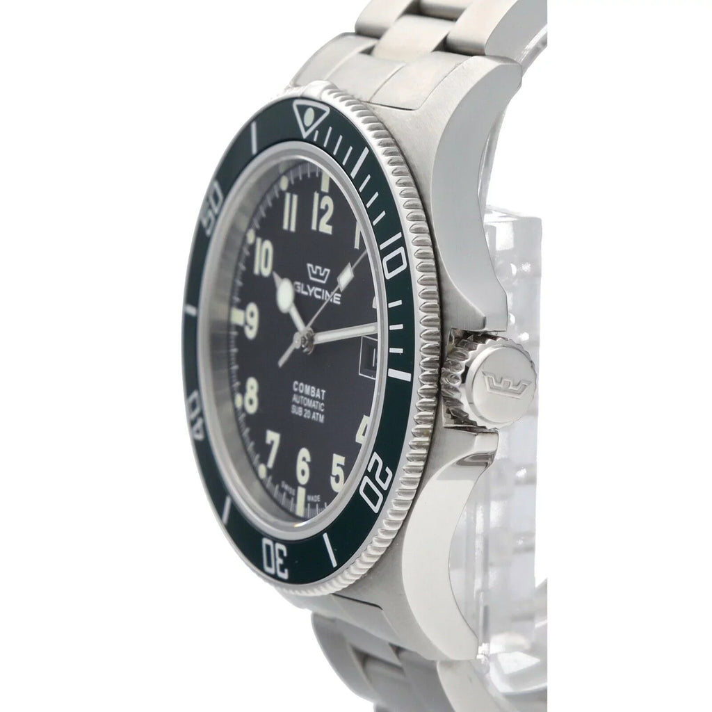 Glycine Combat GL.0253 Green Bezel 42mm Sizetainless Sizeteel Automatic Men's Watch