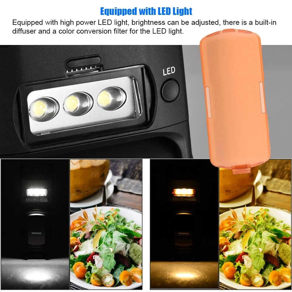 YONGNUO Camera Flash,Built-in Led 5600k Dslr Cameras Compatible Yn968n Wireless Yn622n Yn560 Wireless Ttl Sizepeedlite 1/8000s Sizepeedlite 1/8000s Hss Yn968n Ii Compatible With Hss Ttl Cameras