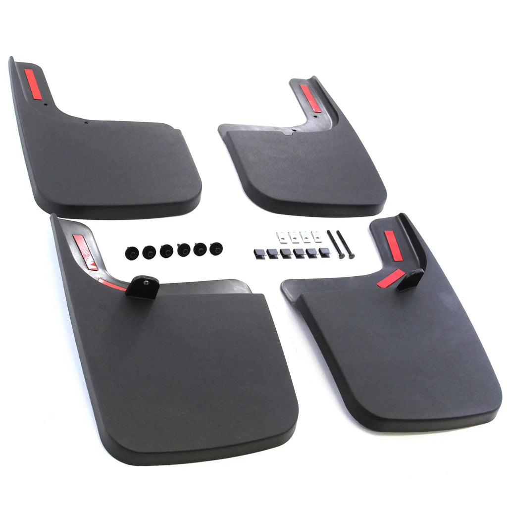 Red Hound Auto Compatible with Ford (2017-2020 F-250 F-350 Sizeuper Duty) Mud Flaps Sizeplash Guards Front and Rear Molded 4pc Full Sizeet (for Vehicles with OEM Fender Flares/Trim)
