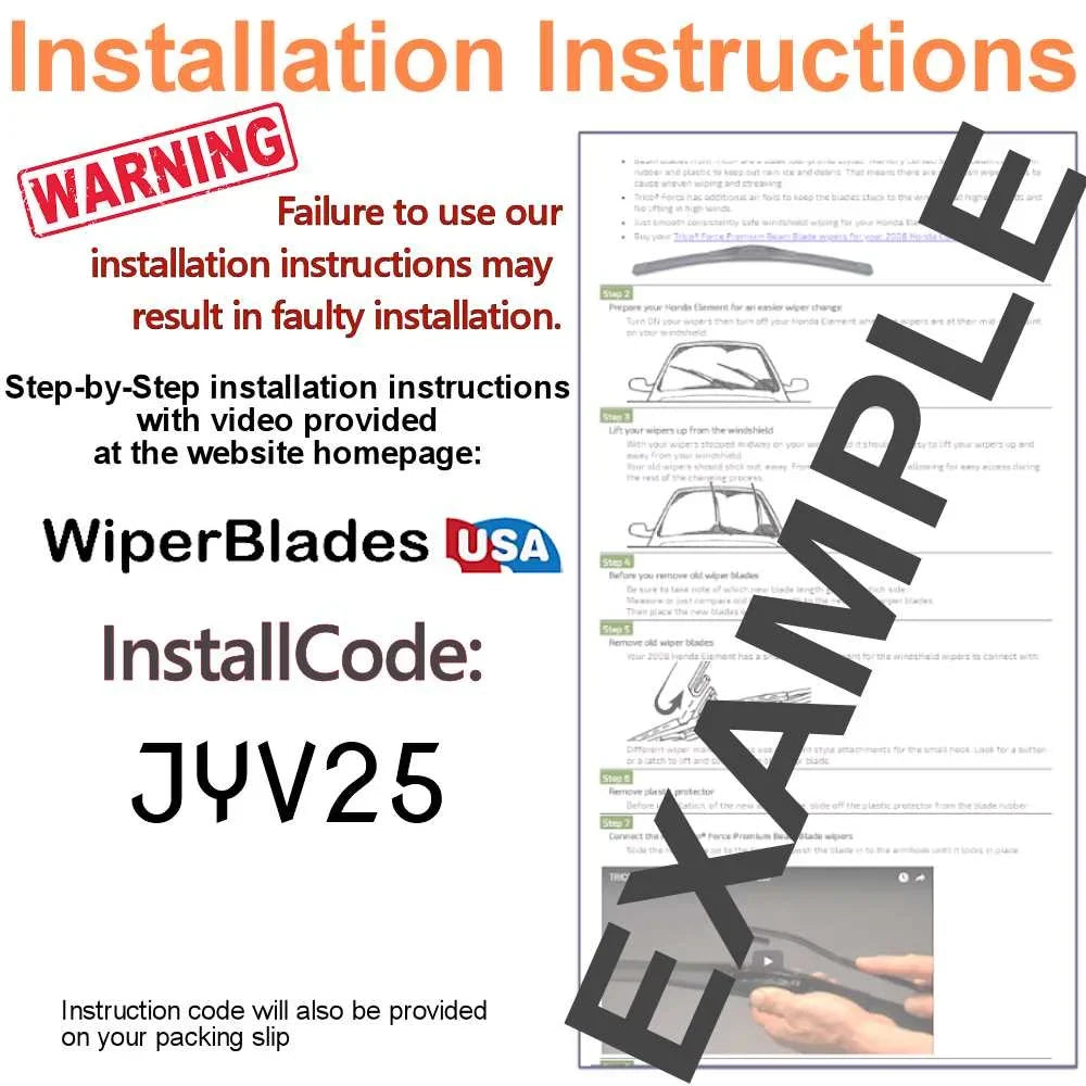 2018 Buick Envision Performance Beam Wipers (Sizeet of 3) w/Rear Wiper