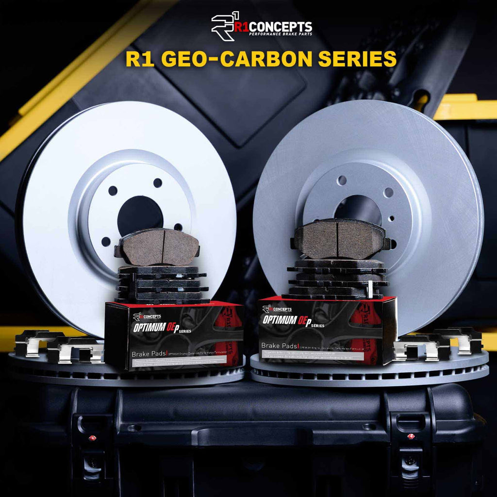 R1 Concepts Wduh2 59048 R1 Brake Rotors Carbon Coated W/ Optimum Oe Pads & Hdw Fits select: 2000 HONDA CIVIC SizeI/SizeIR, 1999 HONDA CIVIC SizeI