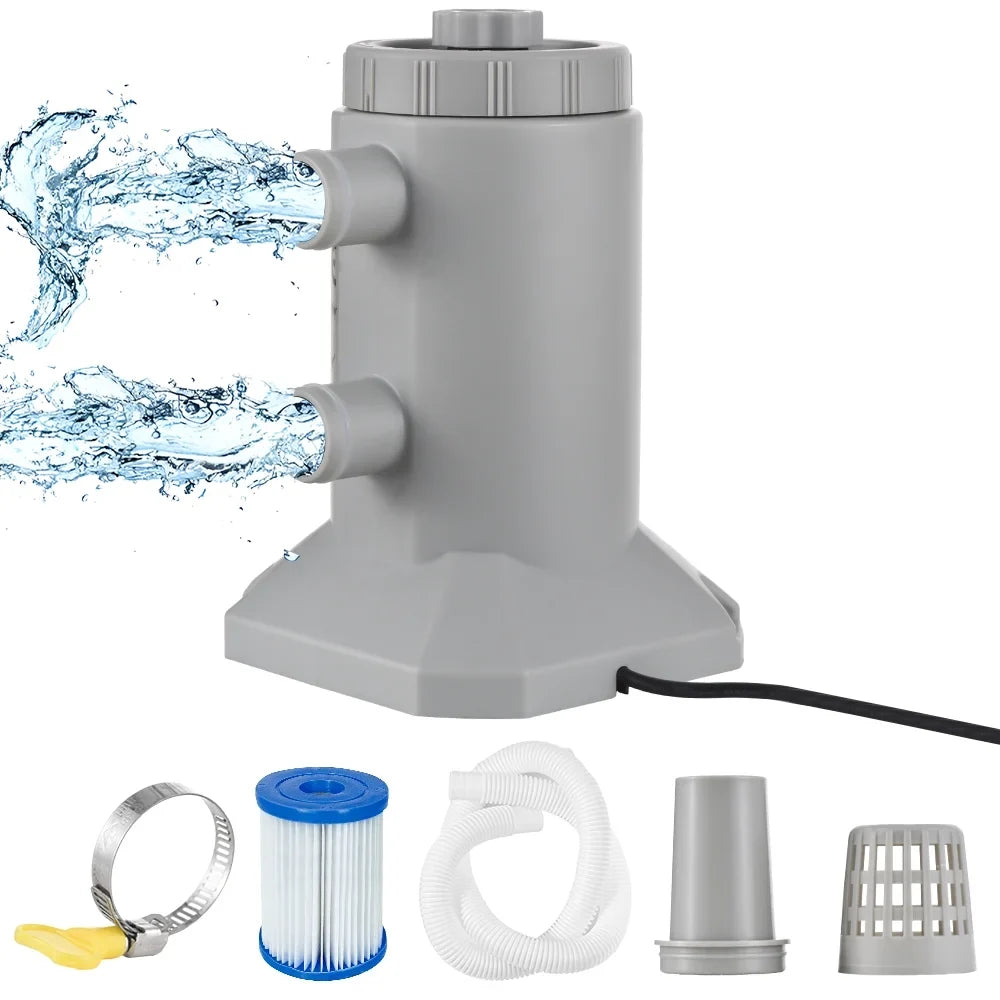 Carevas Cartridge Pump,Filter Pump Noise Improved And Pump Above Pools Rate Low Noise 250l/hRate 2 / Filter With 2 /Rate Low Improved And Water Above Pools 55w Low Noise Improved