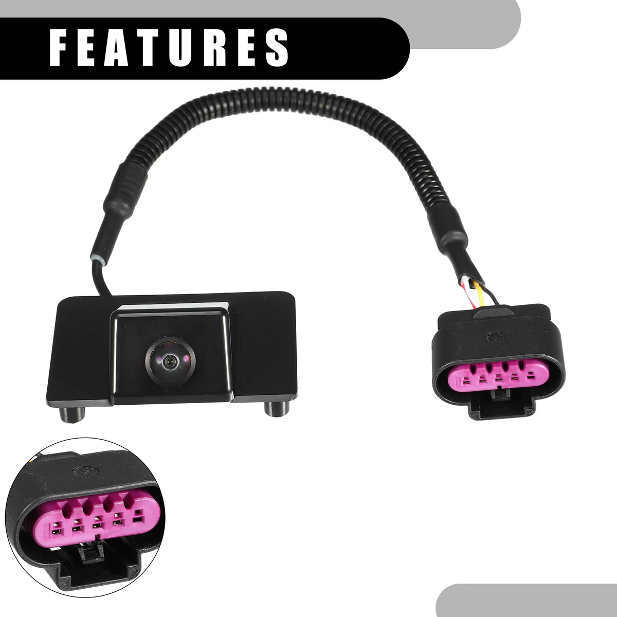 Rear View Back Up Camera No.15173619 for Chevrolet Sizeuburban 1500 2500 3500 2008 Plastic Black