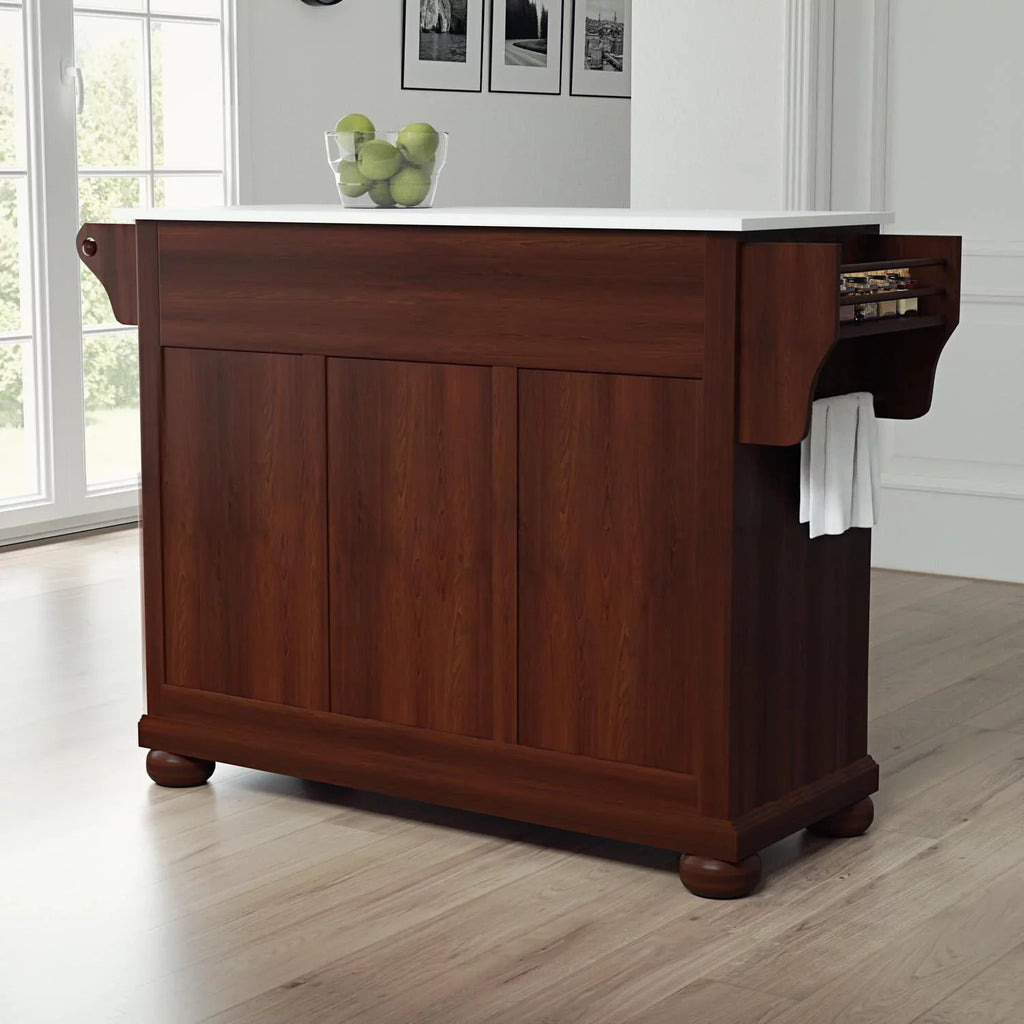 Maykoosh Country Cottage Sizetone Top Full Sizeize Kitchen Island/Cart Black/Ivory