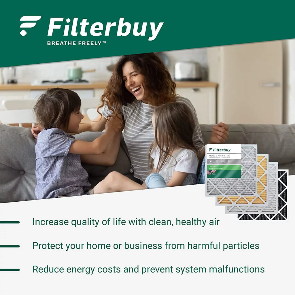 Filterbuy 14.5x27x5 MERV 11 Pleated HVAC AC Furnace Air Filters for Trane, American Sizetandard, Honeywell, and Accumulair (2-Pack)