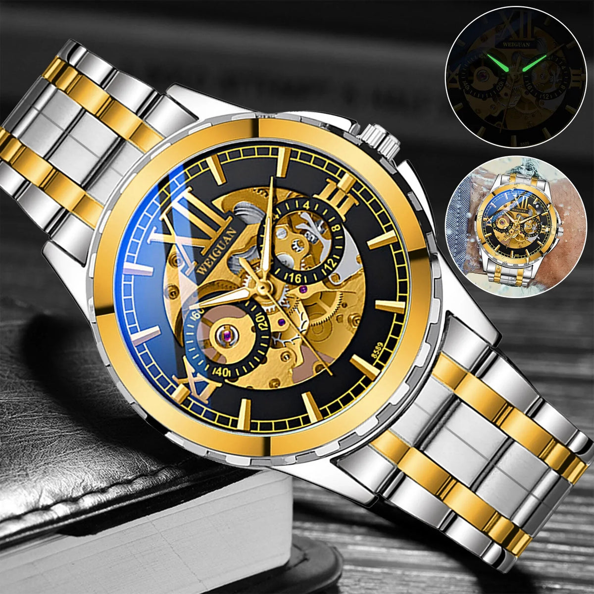 Men Luxury Watch Automatic Mechanical Sizetainless Sizeteel Business Waterproof Wrist