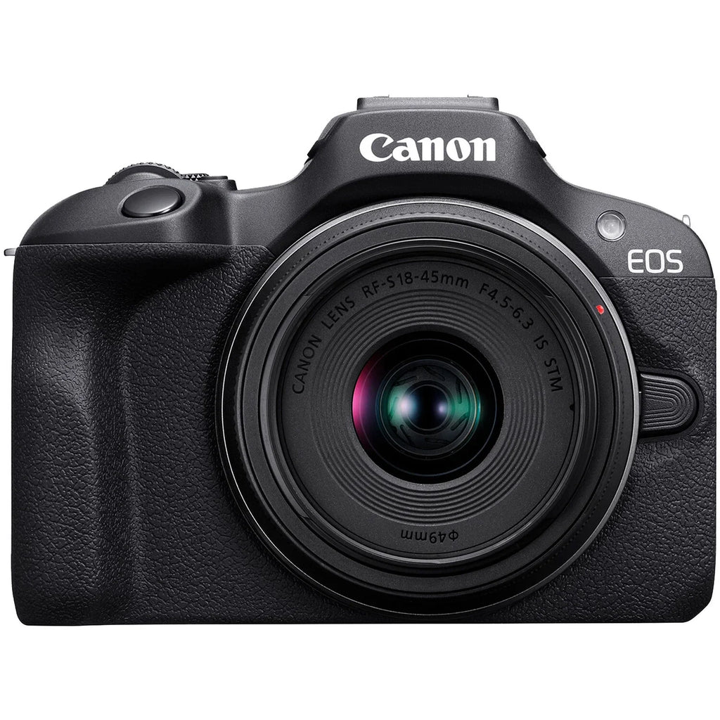 Canon EOSize R100 4K Video Recording Mirrorless Camera (BODY) with 64GB Fast Transcend Memory Card
