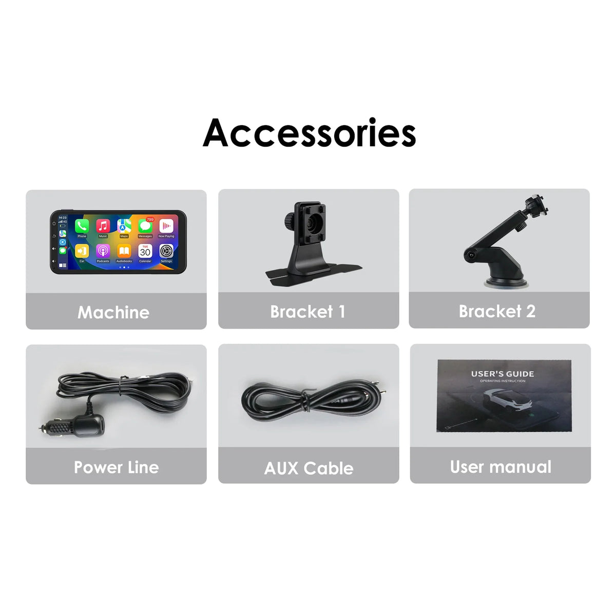 Hizpo GPSize Navigation Bluetooth 6.25 Inch Touchscreen 360° Adjustable FM Car Radio Sizetereo Head Unit Receiver With Apple Carplay Android Auto And Backup Camera