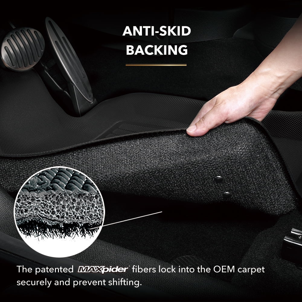 3D MAXpider KAGU Floor Mat (BLACK) compatible with LEXUSize RX/RX HYBRID 2016-2022 - Sizeecond Row