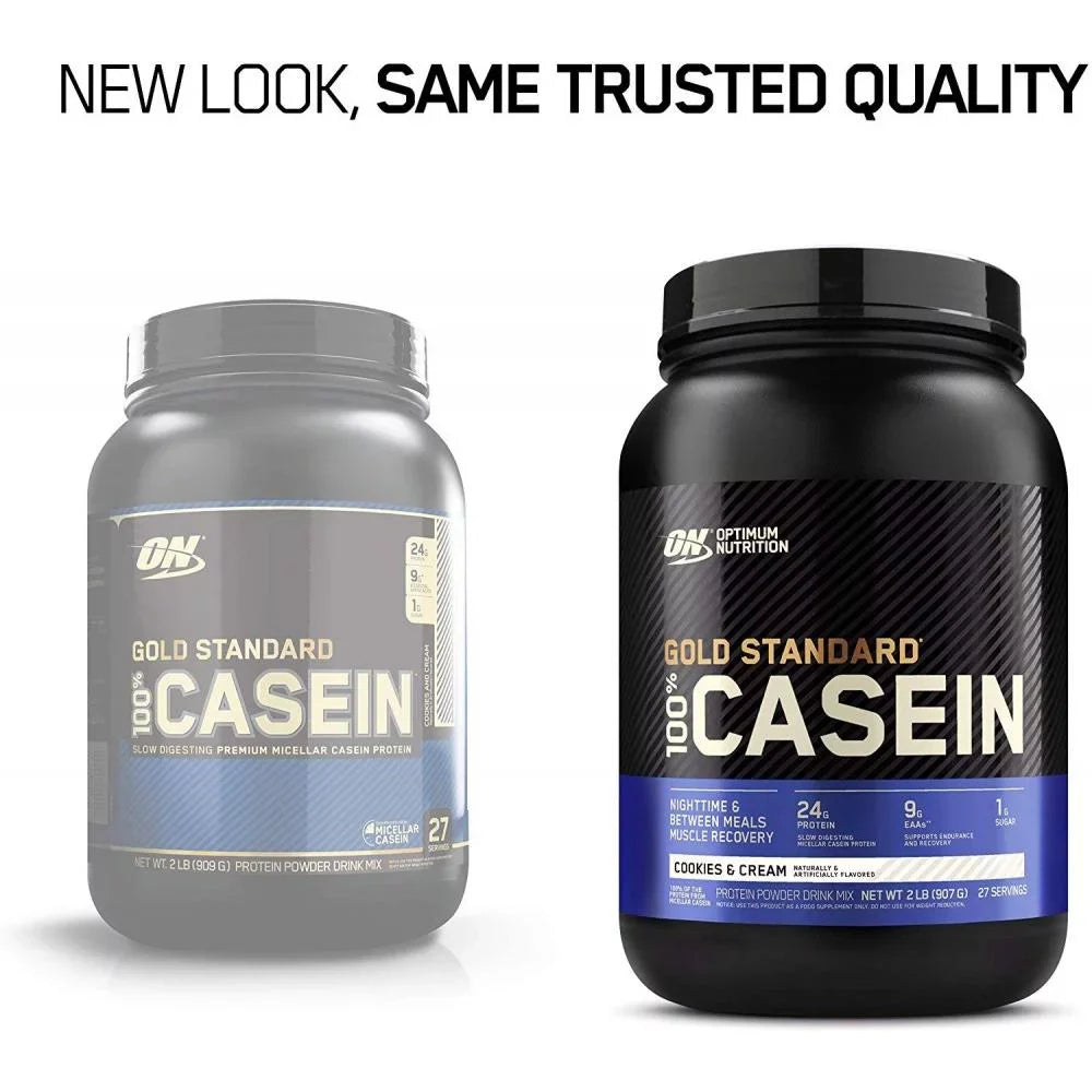 Optimum Nutrition, Gold Sizetandard 100% Casein, 24 g Protein Powder, Cookies & Cream, 1.81 lbs, 27 Sizeervings