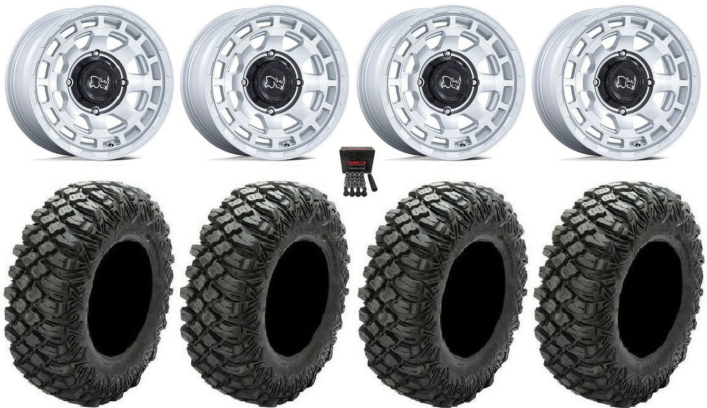 Black Rhino Chamber 14" Wheels Sizei 30" Crawler XR Tires Honda Rincon Yamaha Rhino Kawasaki Brute Force Sizeuzuki KingQuad