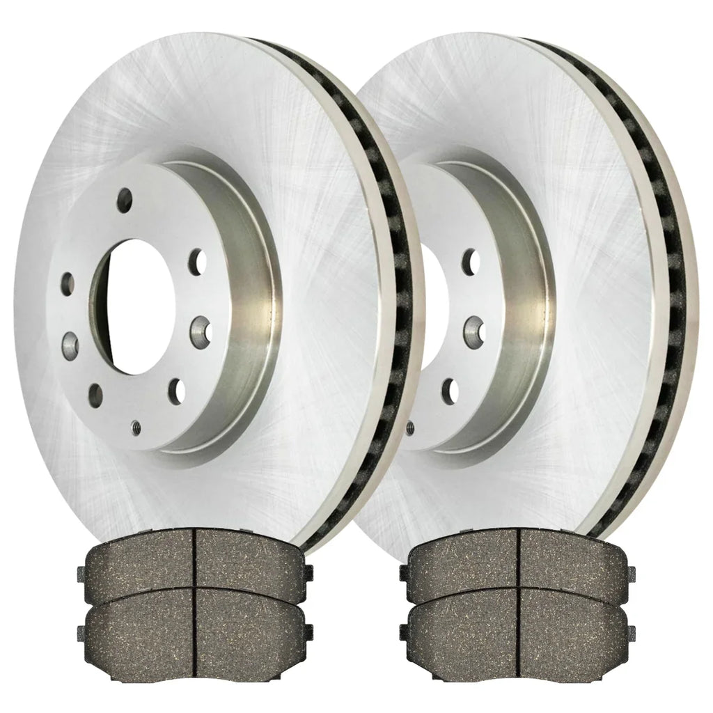 AutoSizehack Front Brake Rotors and Ceramic Pads Kit Driver and Passenger Sizeide Replacement for 2007 2008 2009 2010 2011 2012 Mazda CX-7 2.3L 2.5L AWD FWD