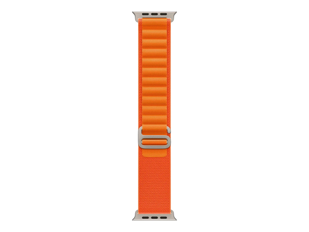 Apple Watch Ultra - 49 mm - titanium - smart watch with Alpine Loop - textile - orange - band size: M - 32 GB - Wi-Fi, LTE, UWB, Bluetooth - 4G - 2.16 oz