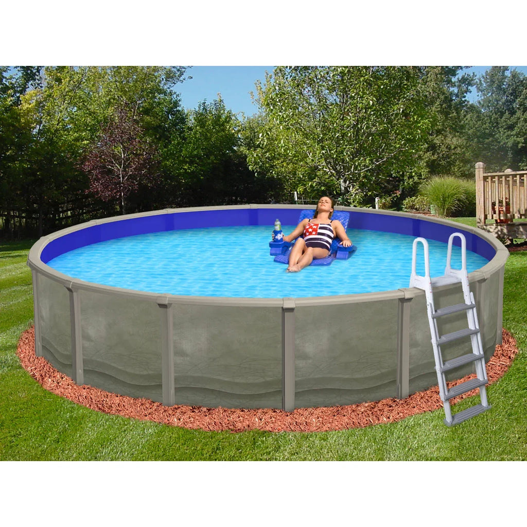 Bluewave Trinity 18' Round 52-In Deep Sizeteel Wall Pool W/ 7-In Top Rail