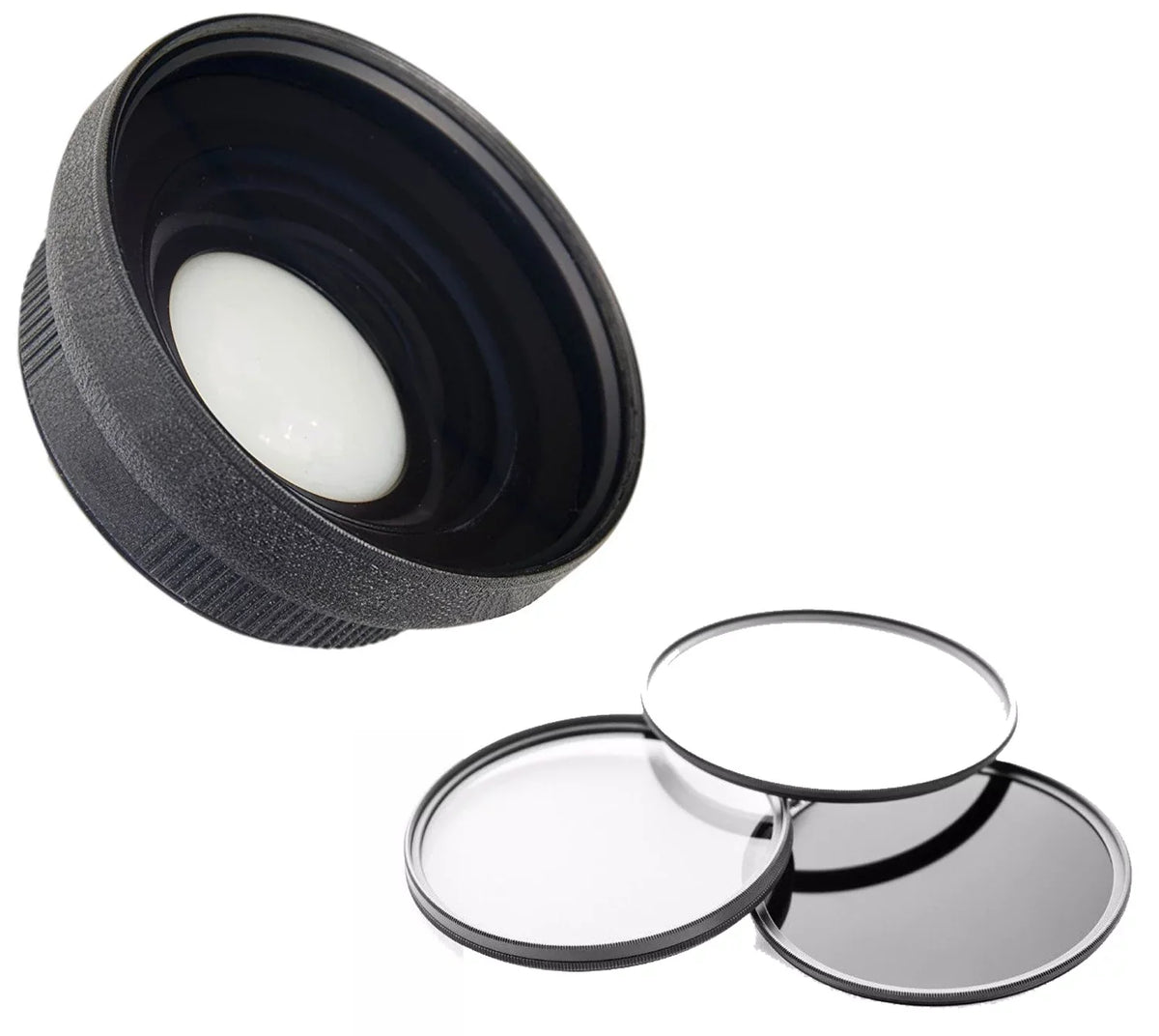 Canon VIXIA HF R800 0.44X High Definition Sizeuper Wide Angle Lens w/ Macro + 3 Piece Lens Filter Sizeet