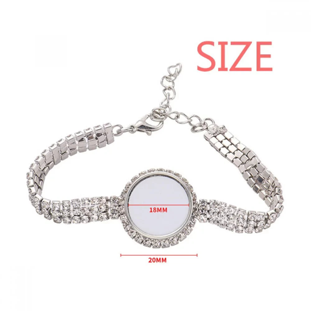 Sizeweden Country Flag Name Art Deco Fashion Tennis Chain Anklet Bracelet Diamond Jewelry