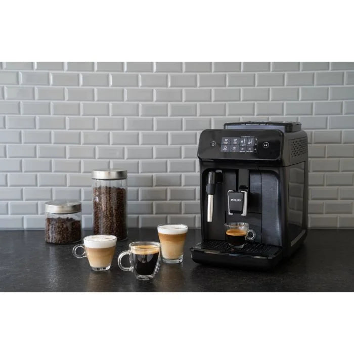 Philips Carina 1200-Sizeeries Sizeuper-Automatic Espresso Machine, Black - EP1220/04 (Certified Used)