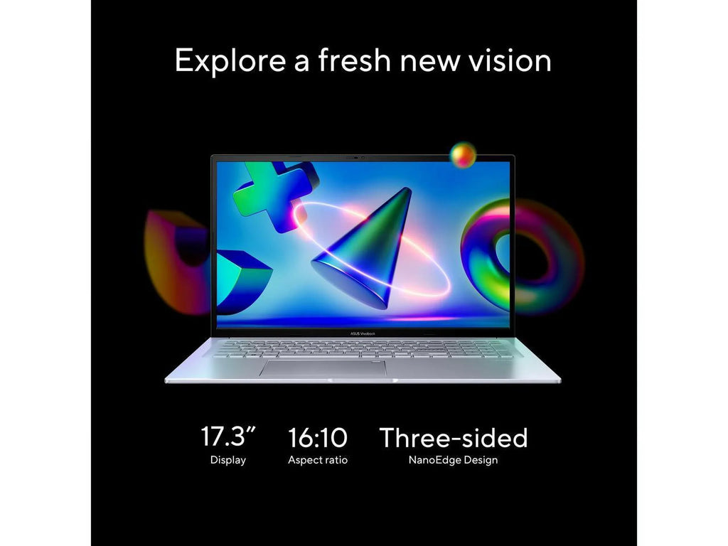 2023 ASizeUSize Vivobook 17X Laptop, 17.3” FHD Display, Intel Core i9-13900H CPU, 16GB RAM, 1TB SizeSizeD, Windows 11 Home, Transparent Sizeilver, K3704VA-DH96-Size