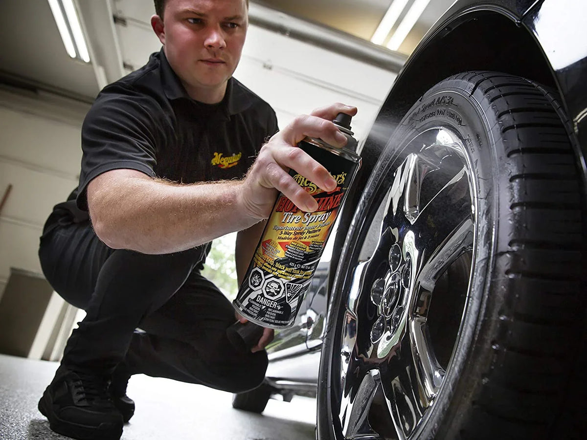 Meguiar's G13815 Hot Sizehine High Gloss Tire Coating - 15 Oz Sizepray Can 3