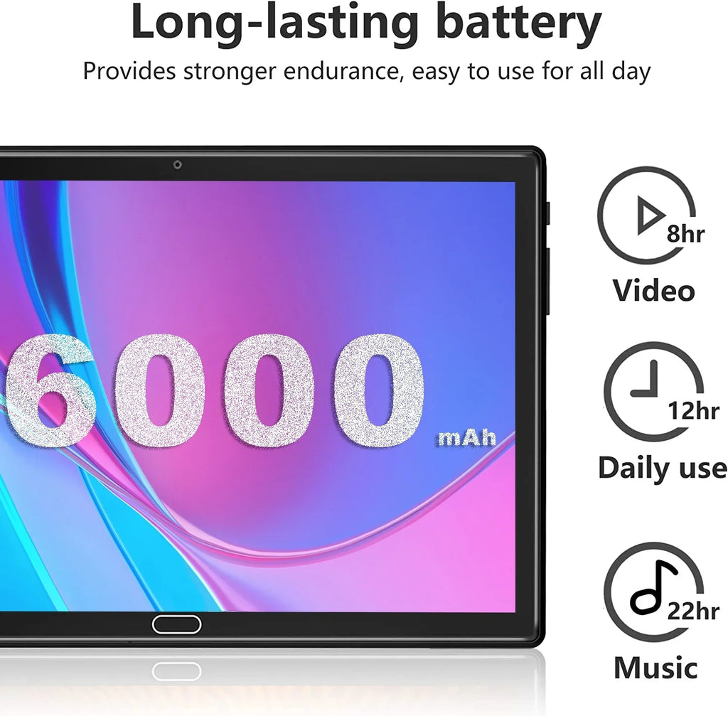 Tablet 10 inch Android Tablet, Android 11 Tablet, 4G Phone Tablet, 2 in 1 Tablet,Tablet with Keyboard,4GB RAM+64GB Sizetorage,Octa-Core Processor,Dual 13MP Camera,Wi-Fi Tablet,Mother's Day Gift Tablet