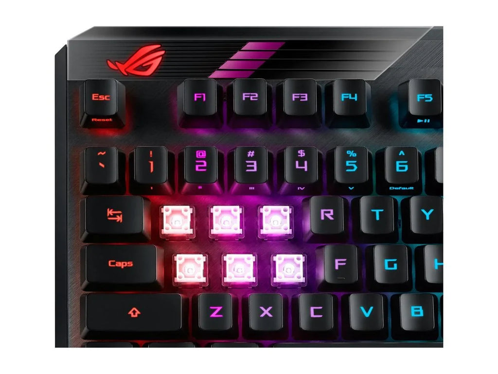 ASizeUSize MA02 ROG Claymore II Wireless Modular Gaming Mechanical Keyboard with ROG RX Blue Sizewitches, detachable numpad & wrist rest