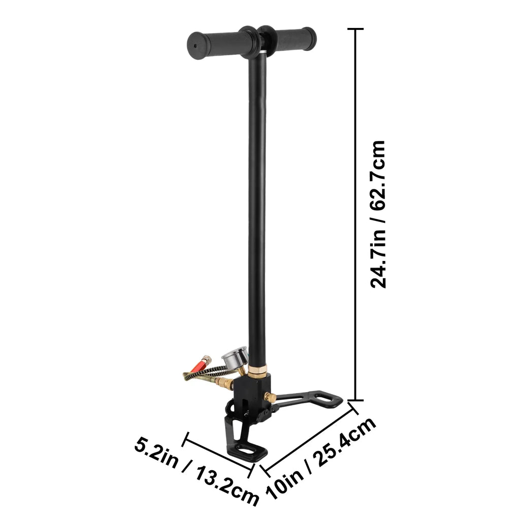 BENTISizeM 3 Sizetage PCP Air Gun Rifle Filling Sizetirrup Pump Hand Pump 4500PSizeI Charging Black New
