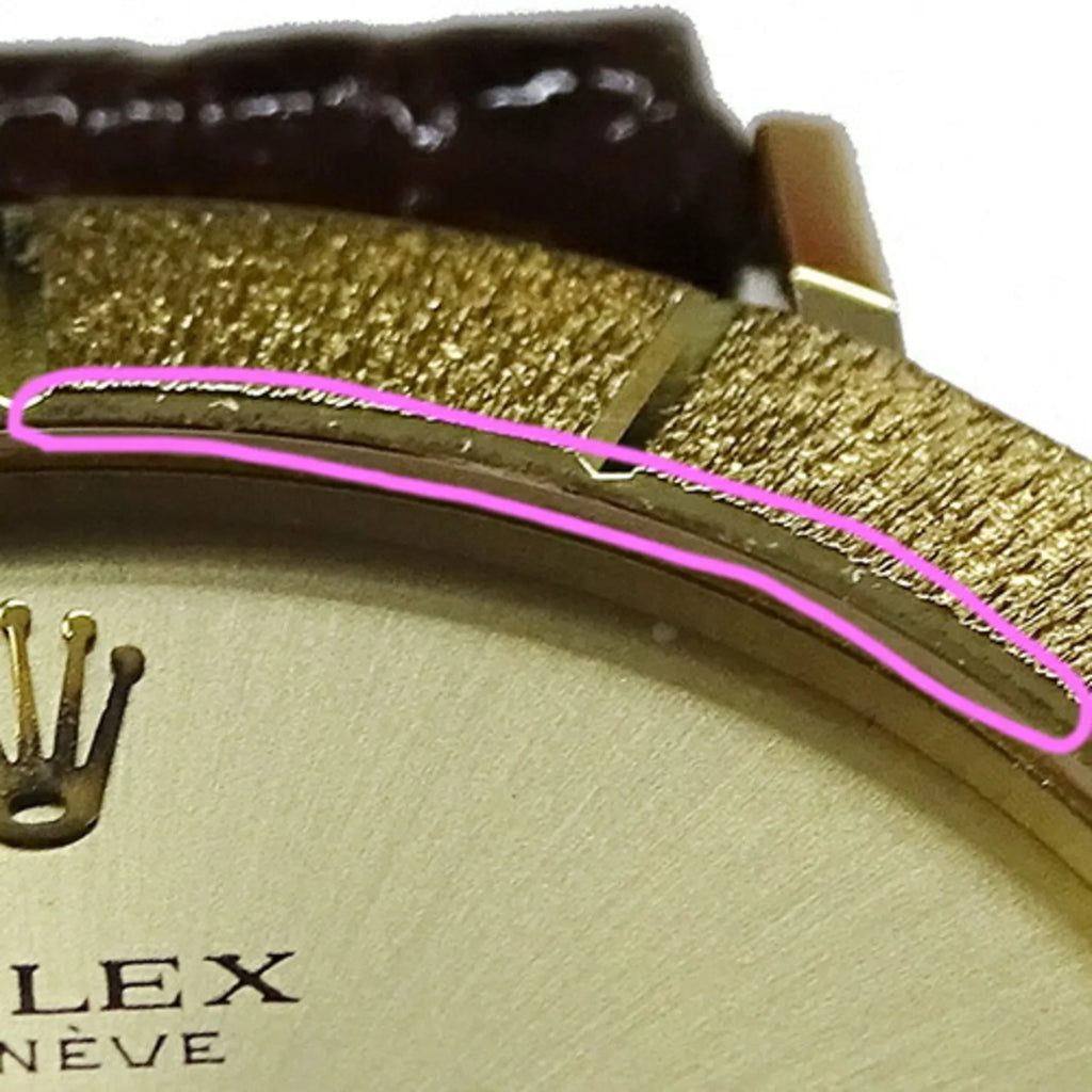 Pre-Owned Rolex Cellini 3831J Men's Watch, Hand-wound, 750YG, Leather, Gold, Polished (Fair)