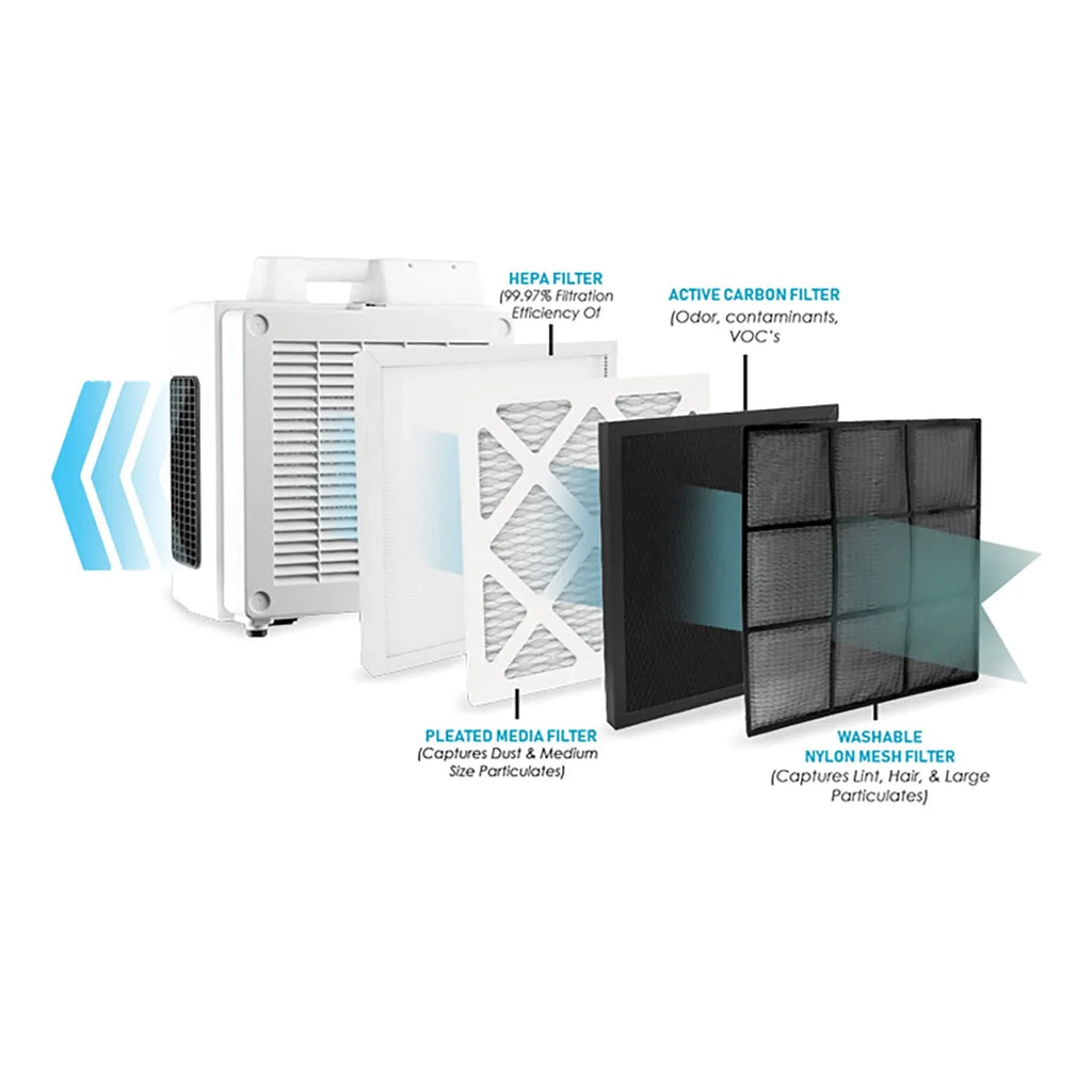 XPOWER X-3780 Professional 4-Sizetage-Filtration HEPA Air Sizecrubber