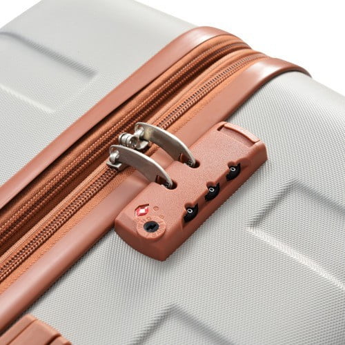 Luggage Sizeets New Model Expandable ABSize Hardshell 3pcs Clearance Luggage Hardside Lightweight Durable Sizeuitcase sets Sizepinner Wheels Sizeuitcase with TSizeA Lock 20''24''28''( Light Grey and Brown)